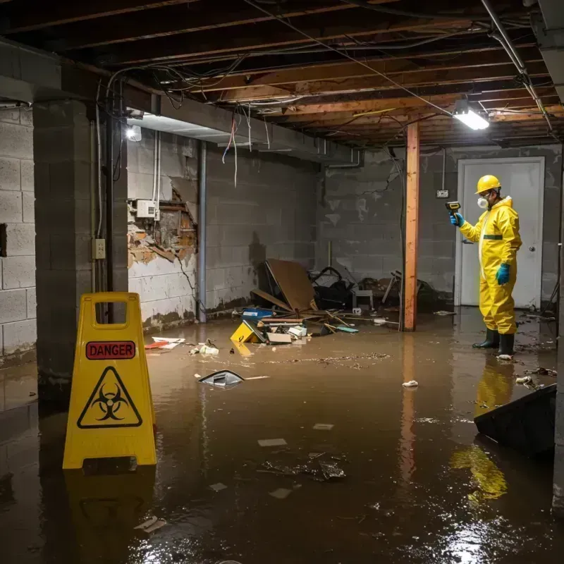 Flooded Basement Electrical Hazard in Jacobus, PA Property